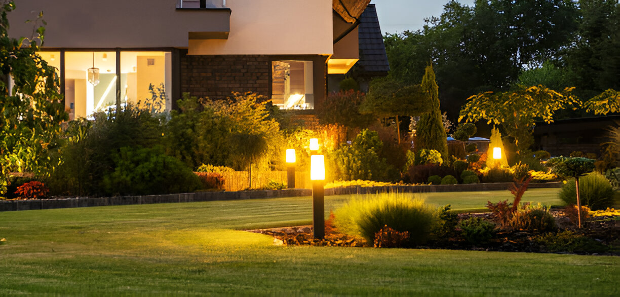 Beautiful backyard transformation by the Best Landscaping Services in Macomb with lush green lawn and elegant garden design