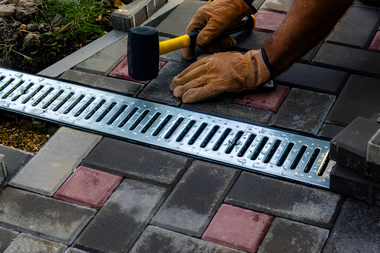 Professional French Drain Installation near foundation wall to prevent water damage